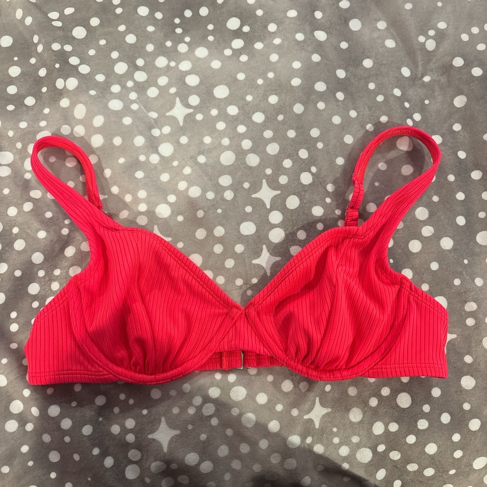 Xhilaration Neon Pink Triangle Wired Bikini Top